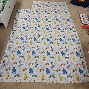 Vintage 1990 Sesame Street Twin Size Sheet/FABRIC-missing corner